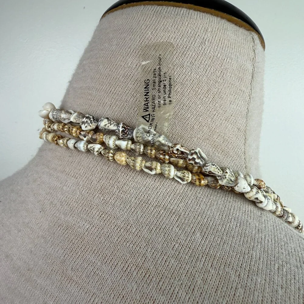 Set of Three Shell Bead Necklaces 35